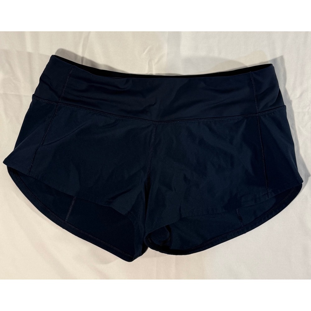 Lululemon Speed Up Low-Rise Lined Shorts 2.5 Navy Blue Running Athletic Womens 4